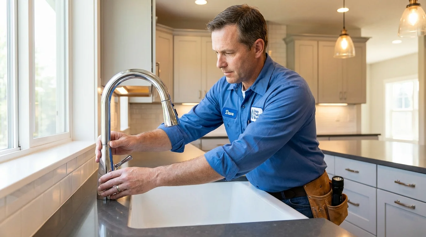 Kitchen faucet installation by Johns Plumbing LLC in Sarita
