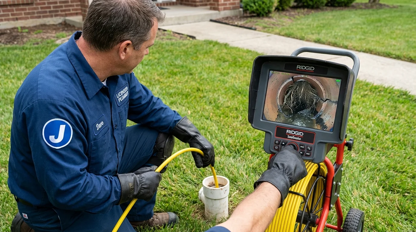 Sewer camera inspection being performed by Johns Plumbing LLC in Sarita